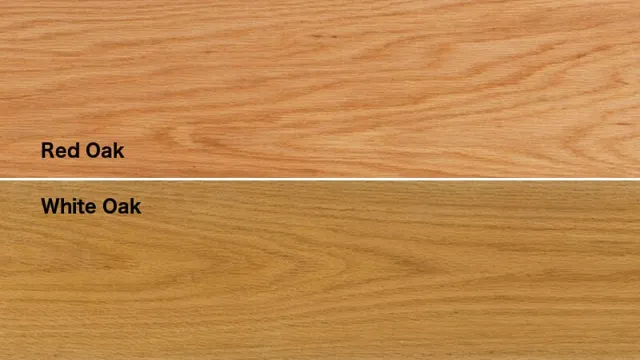 can red oak and white oak be stained to match