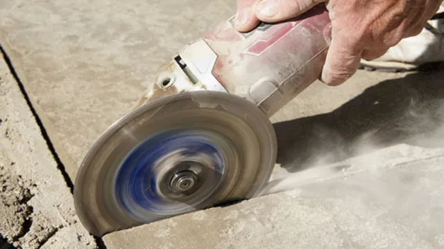 can you cut concrete with an angle grinder