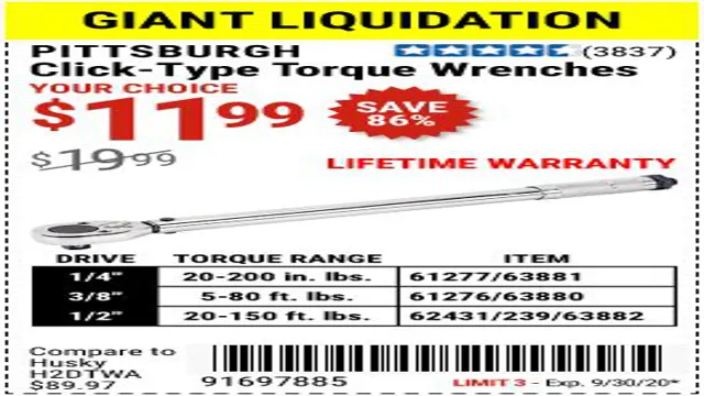 how much is a torque wrench at harbor freight