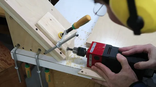 how to drill wood at a 45 degree angle press