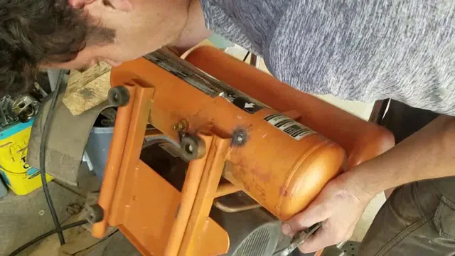 how to fix a hole in a air compressor tank