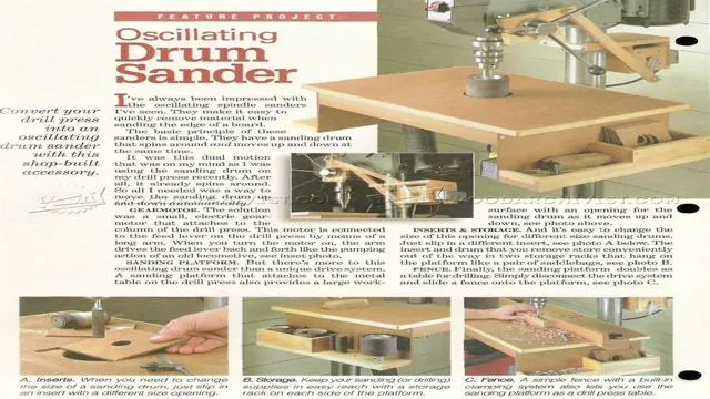 how to make a spinning drum sander for drill press
