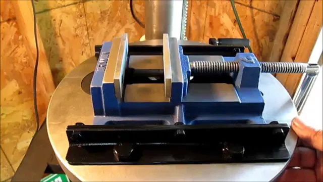 how to mount drill press vise