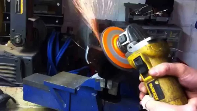 how to sharpen a mower blade with angle grinder