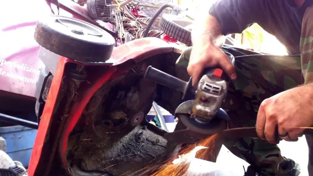 how to sharpen mower blade with angle grinder