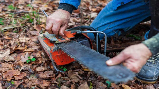 how to tighten a pole saw chain