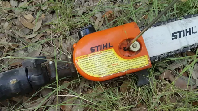 how to tighten stihl pole saw chain