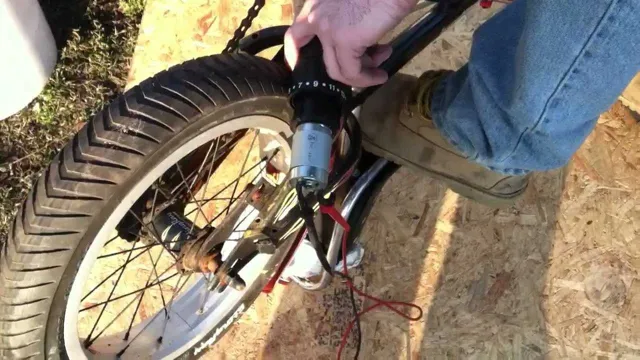 how to use a cordless drill ba to power bicycle